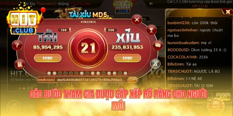 Các bước tham gia được sắp xếp rõ ràng cho người mới